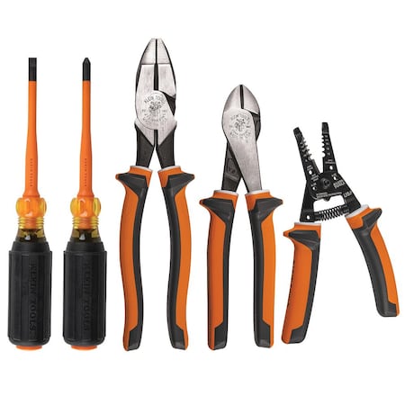 KLEIN TOOLS 1000V Insulated Tool Kit, 5-Piece 94130